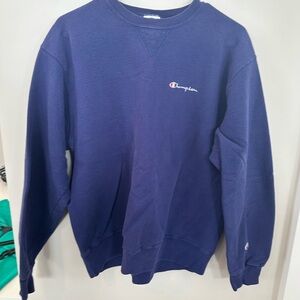 Champion Men's Blue Crewneck Sweatshirt